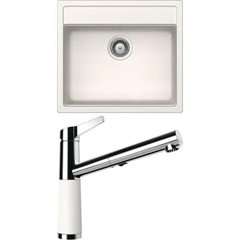 Granitový dřez Set Schock S10-5 (dřez Mono N-100 Polaris + baterie SC-510.120 Polaris)