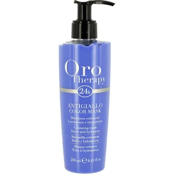 Vlasová regenerace Fanola Oro Puro Therapy Antigiallo Color Mask 250 ml