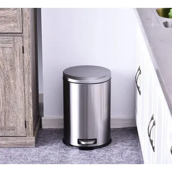 Odpadkový koš Pedálový odpadkový koš Ø29,2 x 44 cm | stříbrný