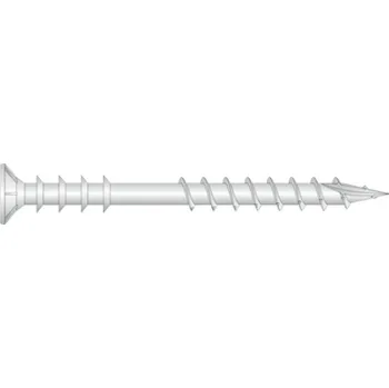 Vrut Distanční rozpěrný vrut 6x160 TORX T30 bílý Zn ZH zápustná hlava (100 ks/bal)