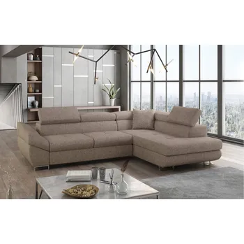 Sedací souprava Rozkládací rohová sedačka LYON béžová