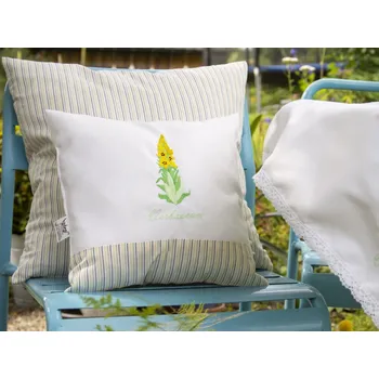 Dekorativní polštářek HEDVA ČESKÝ BROKÁT Polštář HERB 30x30 100% ba plátno výšivka DIVIZNA