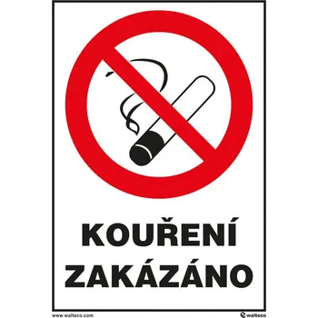 Walteco Kouření zakázáno (restaurace) 148x210mm, formát A5, samolepka Množství: 1 ks