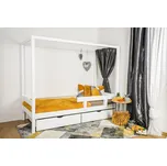 MAXIDO Dětská postel domeček Vali - dva šuplíky 160x80 - Bílá (Český výrobek)