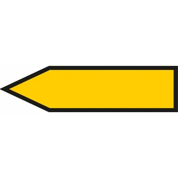 Značení Jednosměrná šipka - Plyny bez textu vel.2 Samolepka PVC potrubí 2 - 285x74 mm