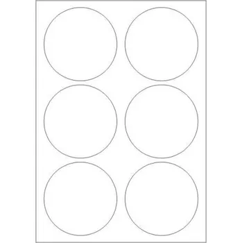 Samolepící etiketa Etikety PRINT kruh průměr 90 mm bílé (balení 100xA4)