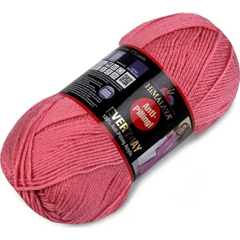 Galanterie Pletací příze Everyday 100 g, barva 3 (70043) růžová tmavá