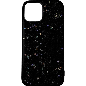 Pouzdro na mobilní telefon Obal iPhone 12 Glitter Star černý (kryt neboli pouzdro na iPhone 12)