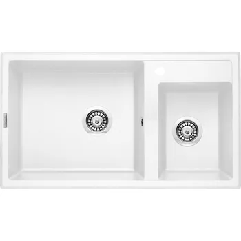 Granitový dřez DEANTE ERIDAN ZQE_A20B Dvojdřez 880x500x200, granit alabastr
