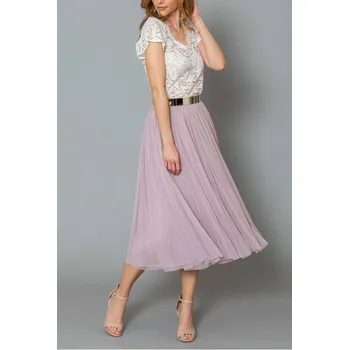 Dámská sukně CONSTANT LOVE tylová sukně svatební midi staroružová Barva: Starorůžová, Velikost: 42