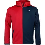Pánská tenisová mikina Head Breaker Hoodie FZ, red/dark blue - L HEAD - doprava zdarma