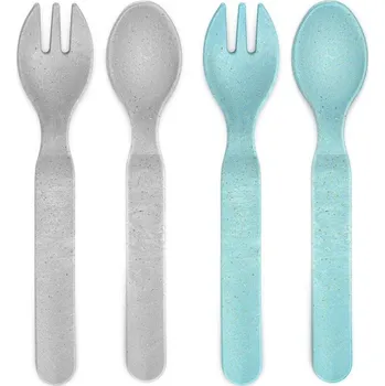 dětská jídelní sada Reer Příbor modrý/šedý 4ks