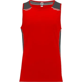 Pánské tričko ROLY Tílko Misano, sportovní, pánské E6682-60231-XXL 2XL Červená/šedá