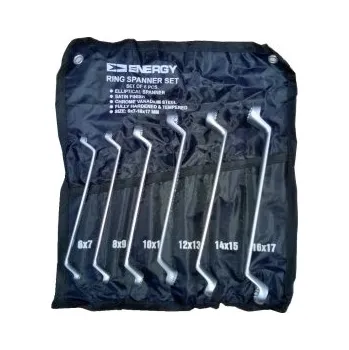 Autodílna 6 dílná sada vyhnutých očkových klíčů ENERGY