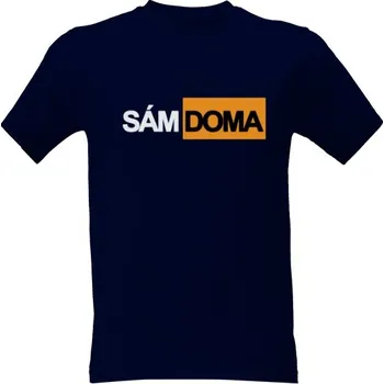 Pánská móda Tričko s potiskem Tričko s vtipným nápisem SÁM DOMA pánské