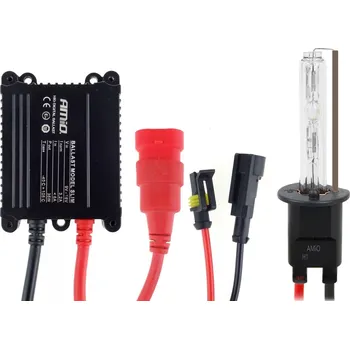 Autožárovka Amio Xenony pro motorku H1 6000°K (ballast + výbojka) - model SLIM -