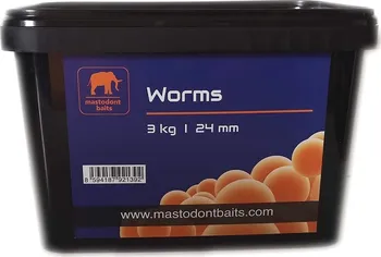 Boilies Mastodont Baits Boilies 24 mm 3 kg Worms