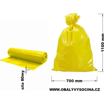 Pytel 70x110/ žluté/ 15ks