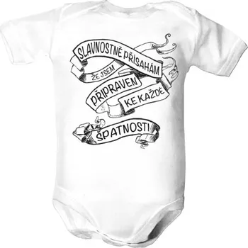 Dětské body s potiskem Připraven ke každé špatnosti dětské