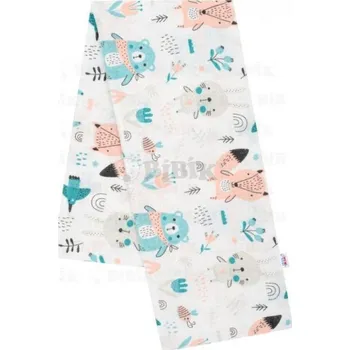 látková plena New Baby Flanelová plena s potiskem New Baby bílá se zvířaty Bílá