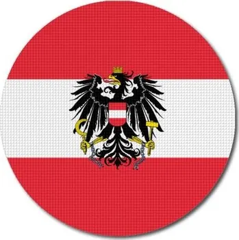 Vlajka Pelisport Rakouská vlajka kulatá tisk ø 45 mm