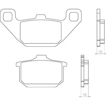Brzdový komplet Brenta FT3061 zadní organické brzdové destičky na motorku KAWASAKI GPZ 600 R rok 85-89