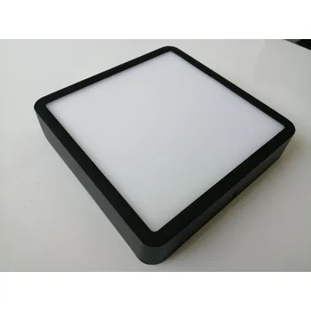 LED panel Černý LED panel přisazený čtverec 12W, 230V, IP20, neutrální bílá (barva neutrální bílá)