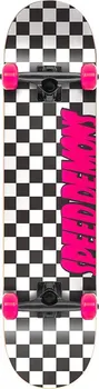 Skateboard Speed Demons Checkers Complete 7,75" černý/růžový