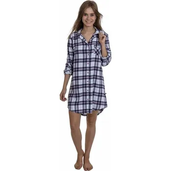 Dámská noční košile Noční košile Key dlouhá propínací LND 417 Velikost: 3XL, Vzor: 417
