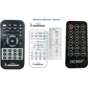 Dálkový ovladač General DENVER MC5010BT, MC5010 - náhradní dálkový ovladač