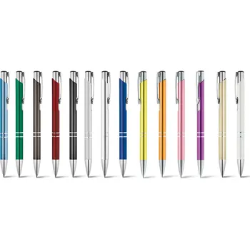 10 ks Kovové kuličkové pero BETA hladké lesklé, barva dle výběru