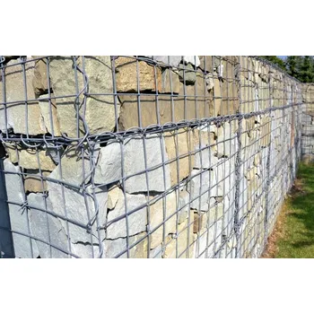 gabiony DOMYS GABIONOVÁ STĚNA "PRŮBĚŽNÁ" 10x10 cm - 100x50x100 cm