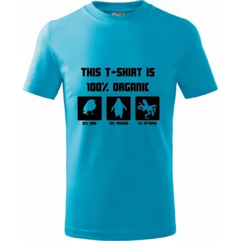 Dětské tričko 100% organic Barva: Tyrkysová, Velikost: 11/12 let