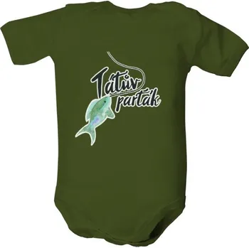 Kojenecký body Dětské body s potiskem Rybář - tátův parťák dětské