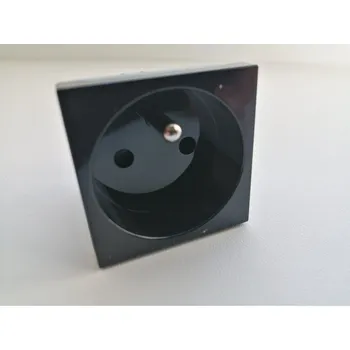 Elektrická zásuvka Výklopná elektrická vestavná zásuvka - MODULOVÝ SYSTÉM - modul 230V černý (230V modul pro vestavnou zásuvku KZAS 00050)