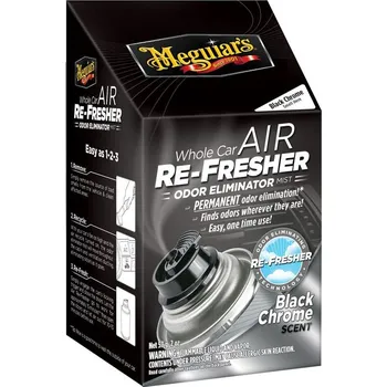 Náplň klimatizace Meguiar's Air Re-Fresher Odor Eliminator - Black Chrome Scent - čistič klimatizace + pohlcovač pachů + osvěžovač vzduchu, vůně "Black Chrome", 71 g