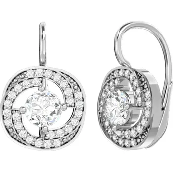 Náušnice Couple, Podmanivé náušnice Elektra, bílé zlato se zirkony, 585-66-3-0325.1B00.0.00.001.08