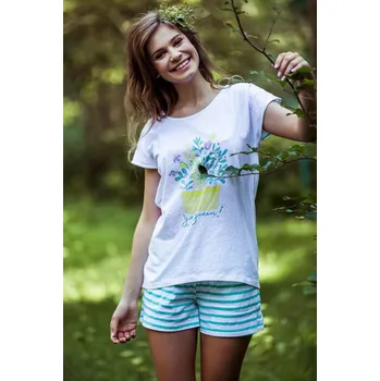 Dámské pyžamo Pyžamo Key krátké LNS 055 Velikost: XL, Vzor: 055