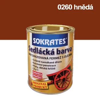 Lak na dřevo SOKRATES Sedlácká barva 0260 hnědá 0,7 kg