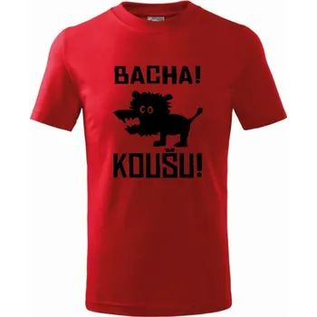 Dětská móda Dětské tričko Bacha, koušu! Barva: Červená, Velikost: 11/12 let