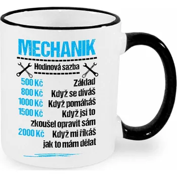 Hrnek Mechanik - sazba