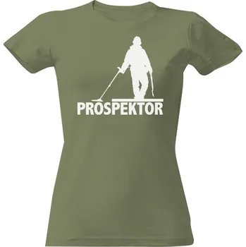 Dámské tričko Tričko s potiskem Prospektor - Více barev | Dámské | Bílá silueta dámské