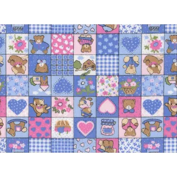 JAN peří Kvalitní flanelová látka - růžovo/modrá kostička v metráži - Kvalitní flanelová látka - růžovo/modrá kostička 1 m (100x140 cm)