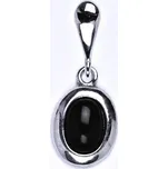 Stříbrný přívěsek,přírodní kámen onyx 7 x 5 mm, P 1354
