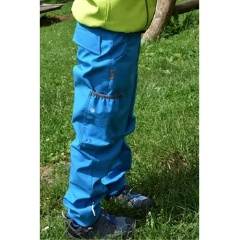 Chlapecké kalhoty Fantom NEZATEPLENÉ softshellové kalhoty s kapsou - TYRKYSOVÉ KONFEKČNÍ VELIKOST: 80