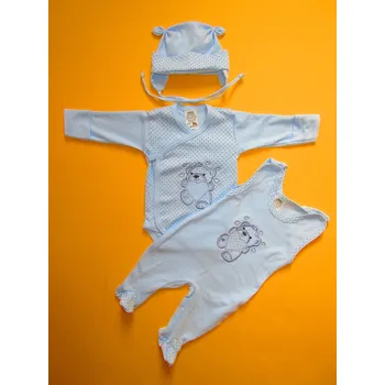 Kojenecká souprava Arex, ČR Soupravička do porodnice puntík+výšivka Barva: světlemodrá, Velikost: 56