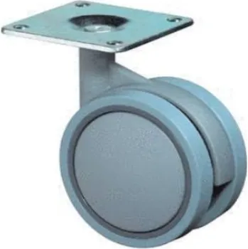 Pojezdové kolečko Nábytkové designové pryžové kolečko otočné s plotničkou, průměr 60 mm, nosnost 35 kg - F328.060