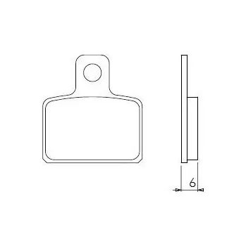 Brzdový komplet Brenta FT3042 zadní organické brzdové destičky na motorku METRAKIT XL 08 80 rok 2008