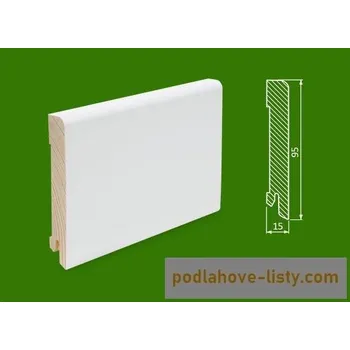 soklová lišta NOVÁK Podlahová - soklová lišta 95x15 dřevěná bílá dýhovaná RAL9003 WBA9515