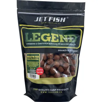 Boilies Jet Fish Extra Tvrdé Boilie Legend Range Bioenzym Fish 250 g - 24 mm